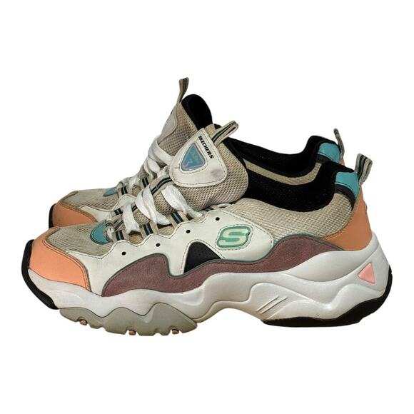 Skechers D'Lites 3.0 Zenway Pastel Sneakers Womens Size 11 Multicolor - Picture 4 of 8